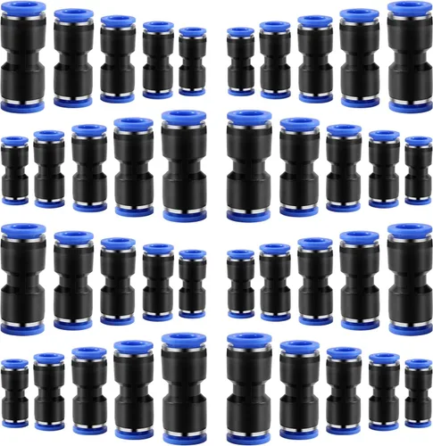 Vista 8 de Conectores de empuje rectos de conexión rápida, accesorios de empuje para conexión de diámetro exterior de 5/32 pulgadas, 1/4 pulgadas, 5/16