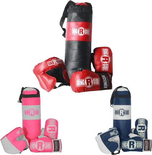 Vista 6 de Ringside Set de boxeo para niños (2 a 5 años), surtido con saco de boxeo, guantes y casco protector para boxeo, MMA, muay thai y kickboxing Negro