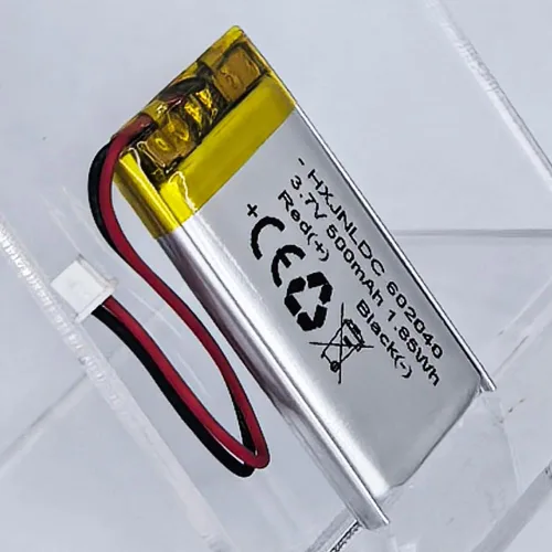 Vista 5 de DC 3.7V 500mAh 602040 Batería recargable de polímero de litio, adecuada para productos electrónicos de bricolaje 3.7-5V con reemplazo de batería