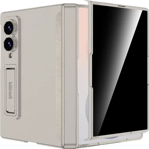 Vista 14 de Miimall - Funda para Samsung Galaxy Z Fold 4 con pantalla de privacidad, soporte ajustable integrado y protección magnética de bisagra, funda