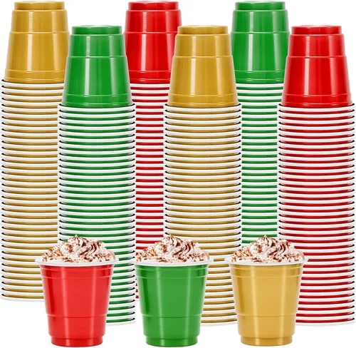 Vista 10 de Whaline 150 vasos de chupito de plástico patrióticos de 2 onzas para el 4 de julio, desechables, pequeños, rojo, blanco, azul, para fiesta de 250