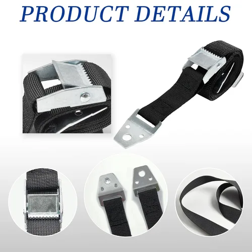 Vista 3 de Paquete de 2 correas de seguridad para TV, HhdvdyWgd TV anti rollo y rebobinado para protección de bebés, pantallas planas seguras, tocador, Negro