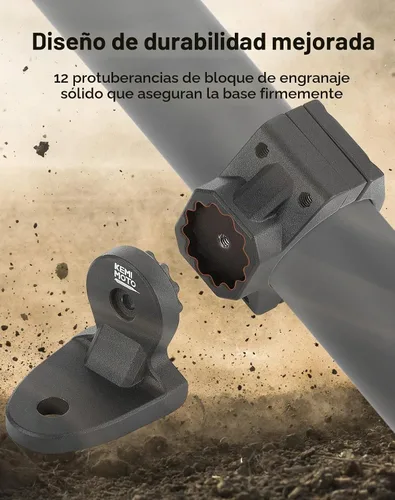 Vista 4 de KEMIMOTO UTV Soporte de montaje para luz de bandera de montaje en látigo, 1 unidad, resistente ajustable para jaula de barra enrollable de 1.75 a 2