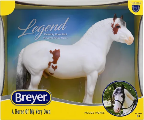 Vista 3 de Breyer Caballo de policía montado en el parque Caballo de policía Prime Pricing Plus, blanco