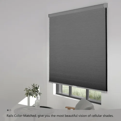 Vista 5 de BERISSA Persianas celulares opacas sin cordón, con diseño de panal para ventanas, persianas celulares a juego para dormitorio, oficina, sala