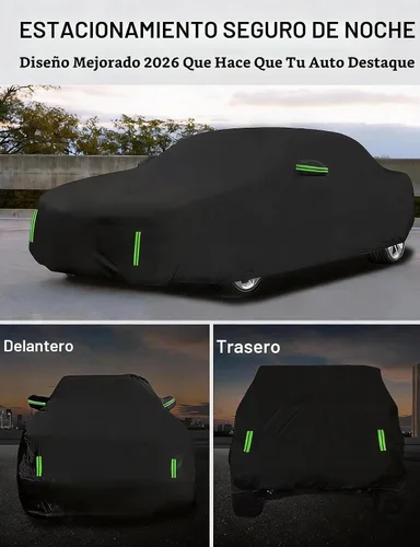 Vista 6 de Proadsy - Cubierta para automóvil, resistente al viento, sol, lluvia, rayos UV, polvo y nieve, para todo tipo de clima, impermeable, funda