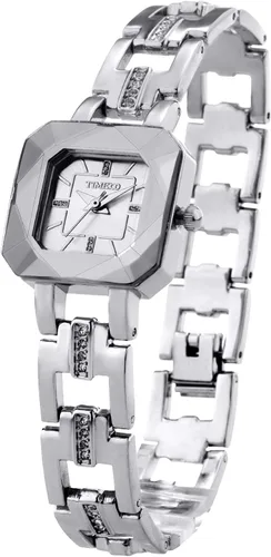 Vista 17 de TIME100 Reloj de pulsera para mujer, de cuarzo, con esfera verde, bisel con cristales en el movimiento, correa de pulsera con diamantes, resistente