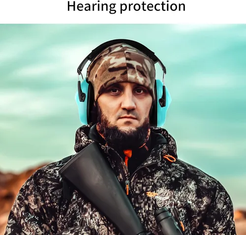 Vista 3 de Paquete de 2 orejeras de protección auditiva, NRR 20 dB reducción de ruido de seguridad para disparar/cazar