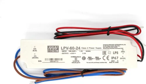 Vista 3 de Meanwell LPV-60-12 60W 12V 5A IP67 LED controlador de fuente de alimentación