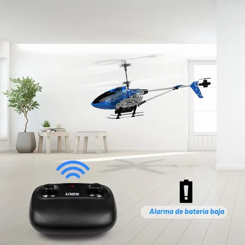 Vista 6 de Cheerwing U12S Mini helicóptero RC con cámara helicóptero de control remoto para niños y adultos Azul