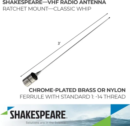 Vista 2 de Shakespeare 5241-R Antena marina VHF de perfil bajo de 3