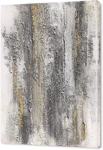 Vista 13 de Yihui Arts Arte abstracto de la pared del lienzo - Arte contemporáneo texturizado pintado a mano para la decoración moderna del hogar