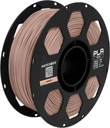 Vista 9 de HATCHBOX - Filamento de ácido poliláctico de madera para impresoras 3D, de ¹/₁₆ pulgadas, color gris, carrete de 2.2 libras, precisión dimensional
