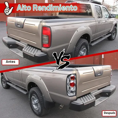 Vista 2 de Luces traseras Nixon Offroad para Nissan Frontier 1998-2004 Carcasa cromada/lente transparente.