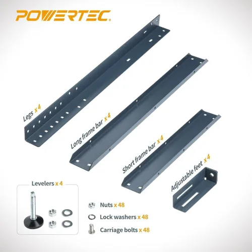 Vista 11 de POWERTEC Tablero de Mesa de Router de 24"x32" con Soporte para Herramientas, Placa de Router y Anillos de Inserción, Capacidad de 400lb Soporte