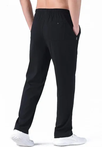 Vista 5 de Pantalones deportivos con cremallera frontal y parte inferior abierta para hombre