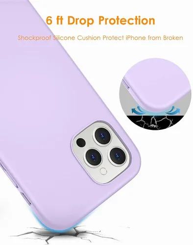 Vista 3 de DTTO Funda compatible con iPhone 12/12 Pro, a prueba de golpes, de silicona [serie Romance] [protección mejorada de cámara y pantalla] con cojín