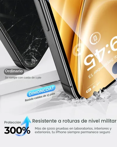 Vista 3 de DIMONCOAT - Paquete de 4 protectores de pantalla de privacidad para iPhone 14 Pro de 6.1 pulgadas