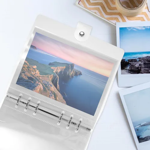 Vista 7 de NUOBESTY Álbum para fotos Álbum para fotos Álbum de fotos Libro portátil Soporte de fotos Álbumes de fotos Álbumes de fotos Álbum protector Álbum