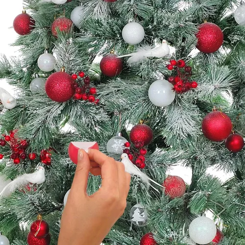 Vista 8 de RoomMates RMK4838GM - Calcomanías de pared gigantes para árbol de Navidad con tira de luces