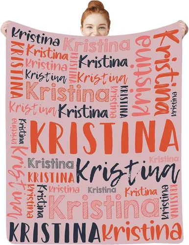 Vista 43 de Manta personalizada con nombre para niños, niñas, niños, niñas, manta personalizada con nombre para adultos, hombres y mujeres, mantas de bebé