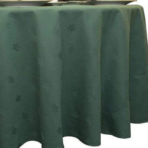 Vista 5 de Servilletas de tela jacquard con dobladillo enrollado verde sólido - Juego de cuatro