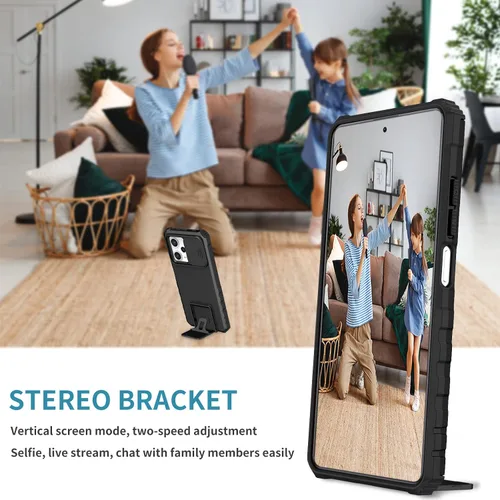 Vista 7 de Funda compatible con Samsung Galaxy M13 5G/A04 Dimensional Soporte Ventana Corredera Teléfono Móvil Funda Protectora a Prueba de Golpes para Samsung