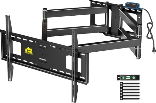 Vista 12 de FORGING MOUNT Soporte de pared giratorio para televisores de 13 a 49 pulgadas, soporte de pared extensible vertical y horizontal, soporte de TV