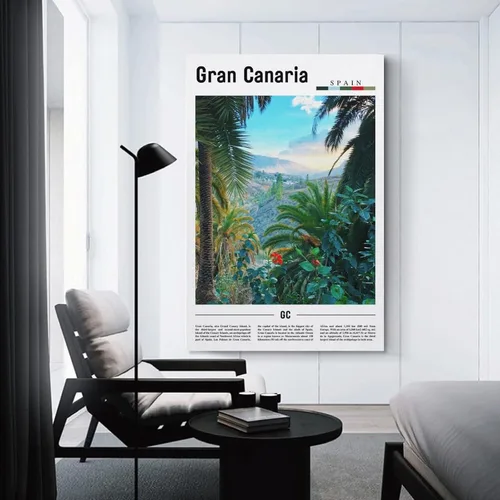 Vista 3 de Gran Canaria Travel Print,Gran Canaria Poster Print,Gran Canaria Travel Gift,SPAIN Print Poster for Room Aesthetics Canvas Wall Art Poster And Print