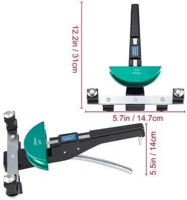 Vista 8 de Happybuy Dobladora de tubos de cobre, 7 troqueles de 1/4"-7/8" 90° hacia adelante/inversa, 0.236-0.866 in para tubos de cobre y aluminio