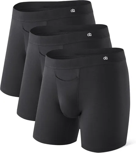 Vista 8 de DAVID ARCHY - Calzoncillos transpirables para hombre, suaves y cómodos, con control de humedad y bragueta, boxer briefs para hombre, paquete de 3