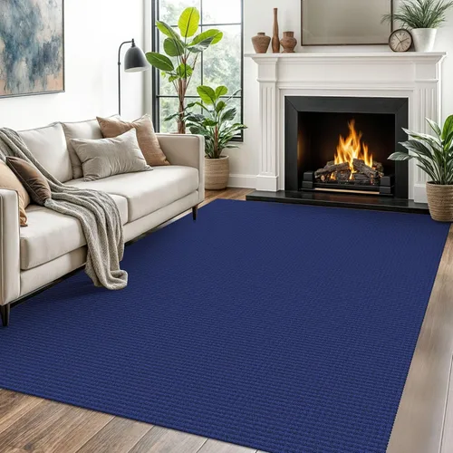Vista 207 de EARTHALL Alfombra tejida de 2 x 3 pies, lavable para entrada, alfombra trenzada antideslizante, alfombra para puerta interior y exterior, alfombra