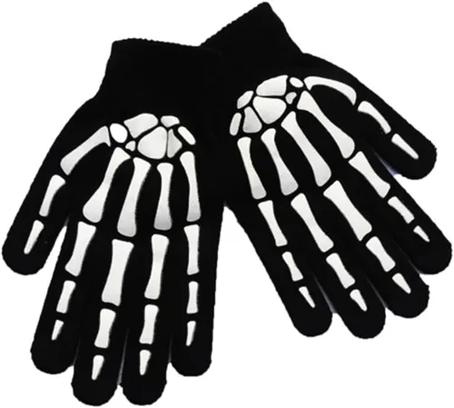 Vista 5 de Lizxun Disfraz de capa de Halloween para niños y adultos, bata de la muerte con ojos rojos brillantes, guadaña, ropa de cara, guantes