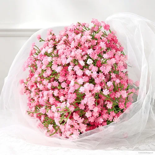 Vista 14 de Dolicer Guirnalda de flores artificiales para el aliento del bebé, 2 Azul