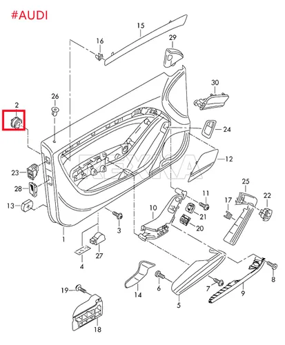 Vista 5 de Rexka 10 clips de retención para panel de moldura de puerta, 7L6-868-243, compatible con Audi Volkswagon Passat B7 A4 B8 Golf MK6 Golf 7 Touareg