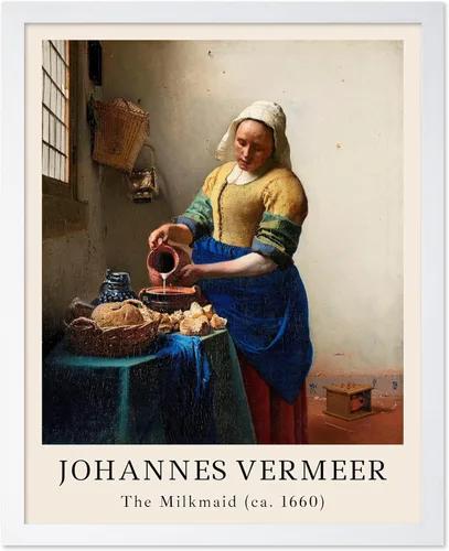 Vista 18 de Poster Master Póster vintage Johannes Vermeer – Impresión de pintura de vista retro de Delft – Vista del arte de Delft – Regalo para hombres
