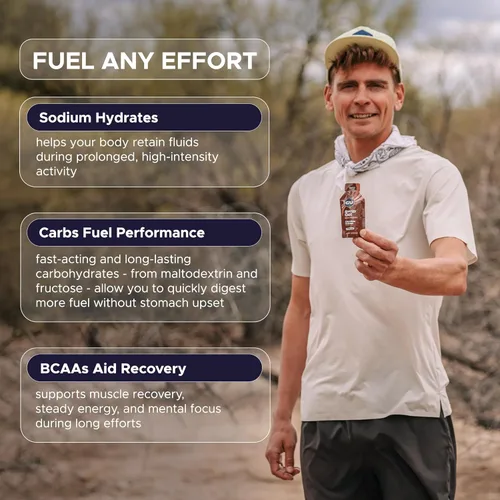 Vista 4 de GU Energy Original Sports Nutrition - Geles energéticos, 24 unidades, vegano, sin gluten, kosher y sin lácteos, energía sobre la marcha