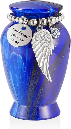 Vista 16 de Dletay Urnas pequeñas personalizadas para cenizas humanas, recuerdo de 2.85 pulgadas, mini urna de cremación conmemorativa para mujeres y hombres