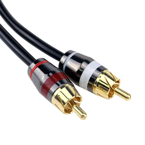 Vista 3 de 2 unids 12 pulgadas RCA Splitter 1 hembra a 2 macho Nylon trenzado Y Cable RCA Y Splitter Audio Video Adaptador Cable
