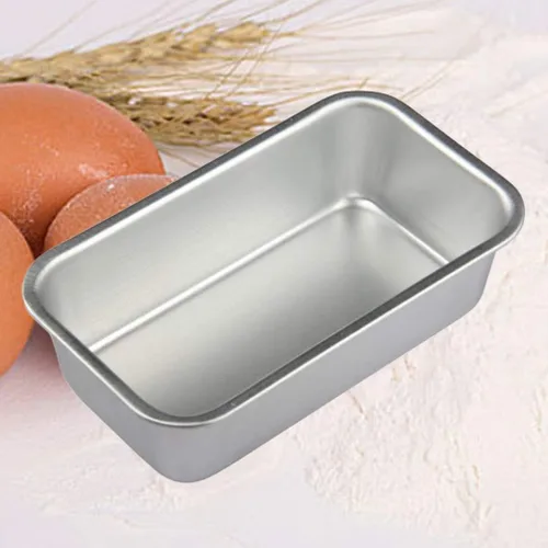 Vista 8 de Hemoton Molde de pan antiadherente rectangular de aleación de aluminio, 4 piezas, moldes para pan, tostadas, brownie, herramientas para hornear