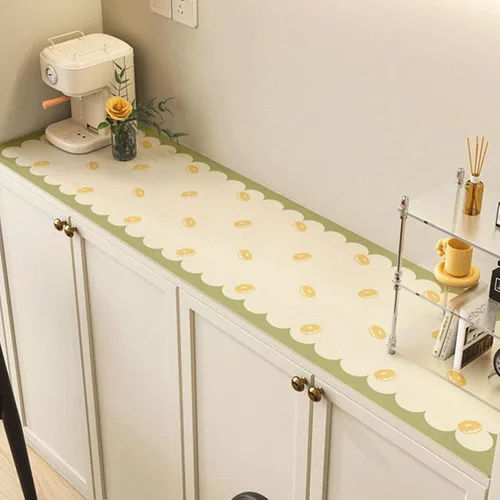 Vista 5 de TOPINCN Safeguard Stylish Coffee Mat Decorative Kitchen Countertop Protection Under Machine Resilient Grime Resistance Ideal Baking Decoration Mats