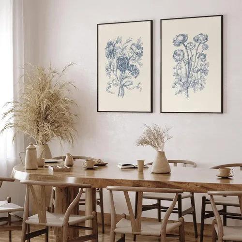 Vista 15 de Tanmart Arte de pared botánico vintage, lienzo floral antiguo, arte de pared, impresiones de flores neutrales, póster vintage de granja, pintura