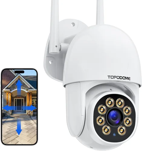 Vista 9 de Cámara de seguridad PTZ de 5 MP con seguimiento de movimiento al aire libre, reflector de vigilancia IP, cámara RTSP inalámbrica WiFi