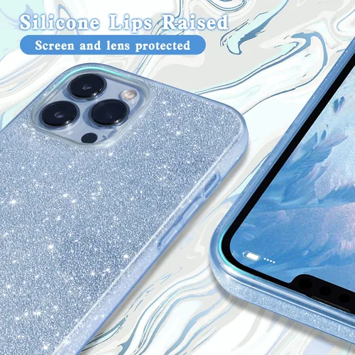 Vista 2 de MATEPROX Funda compatible con iPhone 13 Pro Max de 6.7 pulgadas 2021 (azul)