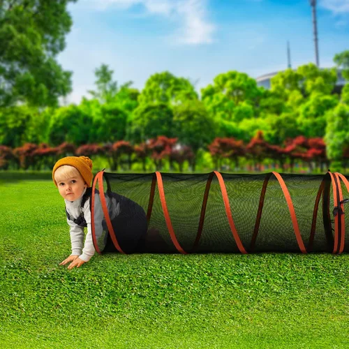 Vista 6 de Hide N Side Túneles de juego para niños, túnel de arrastre interior y exterior para niños, perros, bebés, niños pequeños, juguete de regalo