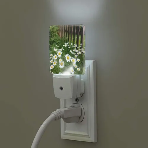 Vista 11 de Paquete de 2 luces LED de noche enchufables rojas al atardecer, luces nocturnas enchufables a la pared, lámpara de noche moderna con sensor de luz