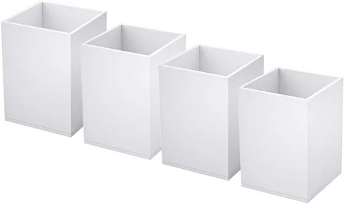 Vista 9 de NIUBEE Paquete de 2 soportes acrílicos negros para bolígrafos, organizador de escritorio para lápices, accesorios de escritorio para escritorio