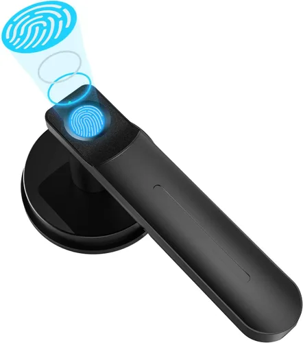 Vista 11 de Foxgard - Cerradura de puerta biométrica con perilla inteligente de huellas dactilares, control remoto con aplicación, cerradura de puerta Negro