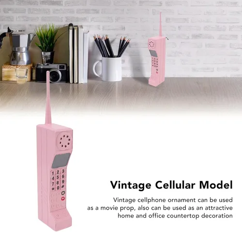 Vista 2 de Adorno para teléfono celular, adorno de ladrillo de los años 80 y 90, modelo retro de teléfono celular, accesorios fotográficos de simulación