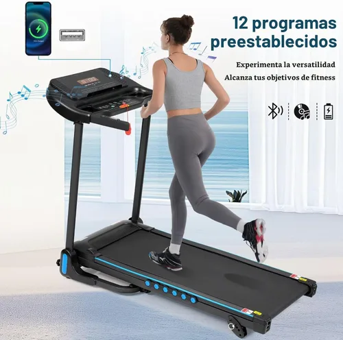 Vista 4 de Merax Caminadora plegable con inclinación, cintas de correr plegables automáticas de 10 MPH para el hogar, 3.0 HP Caminadoras para Hacer Ejercicio